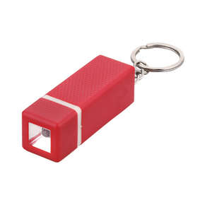 Square LED Key Chain Red
