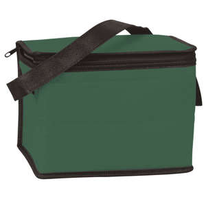 6 Pack Nonwoven Cooler Bag Green, Hunter