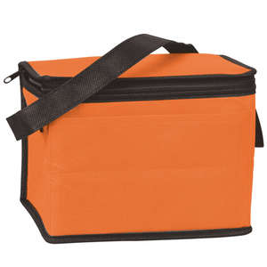 6 Pack Nonwoven Cooler Bag Orange