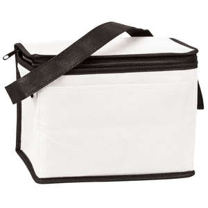 6 Pack Nonwoven Cooler Bag White