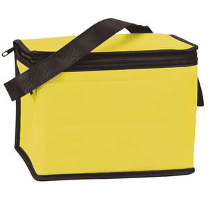 6 Pack Nonwoven Cooler Bag Yellow