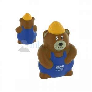 Construction Worker Bear Stress Ball