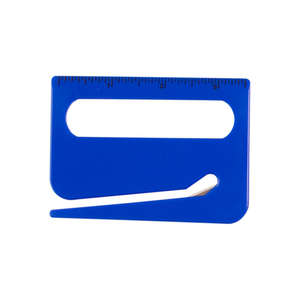 Letter Opener with Magnifier and Mini Ruler Blue