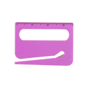 Letter Opener with Magnifier and Mini Ruler Purple