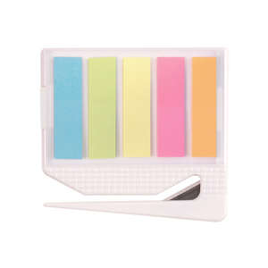 Letter Opener with Sticky Notes Clear Frosted