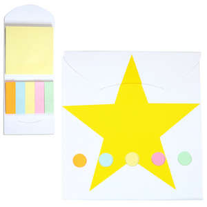 Pocket Sticky Note Memo Book - Star 
