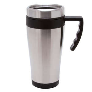 16 oz. Blue Bullet Mug Silver/Black