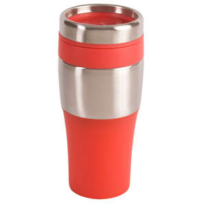 16 oz. Silver Streak Tumbler Silver/Red