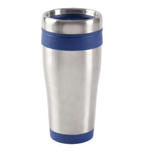 16 oz. Blue Monday Travel Tumbler Silver/Blue, Reflex
