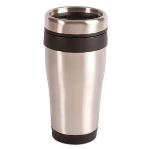 16 oz. Blue Monday Travel Tumbler Silver/Black