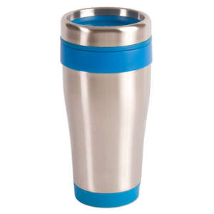 16 oz. Blue Monday Travel Tumbler Silver/Blue, Process