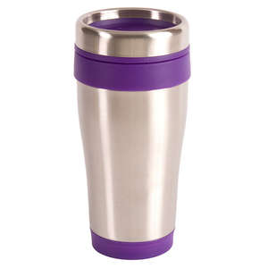 16 oz. Blue Monday Travel Tumbler Silver/Purple