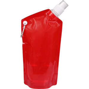 20 oz. Smushy Flexible Water Bottle Red, Translucent
