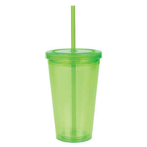 16 oz. Double Wall Cool Acrylic Tumbler Green, Lime Translucent