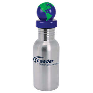 Custom Promotional 17 oz. Stainless Bottle with Global Lid
