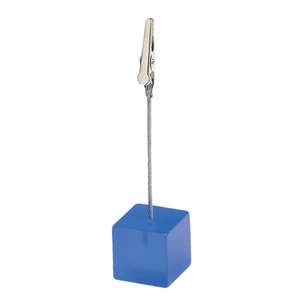 Square Memo Holder Blue, Translucent