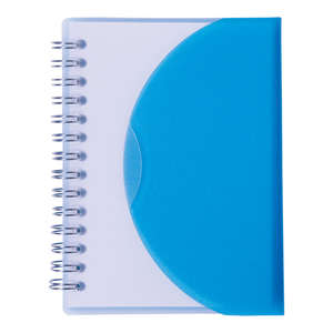 Medium Spiral Curve Notebook Blue, Translucent