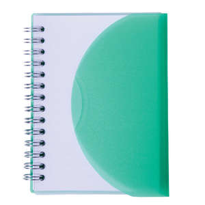 Medium Spiral Curve Notebook Green, Translucent