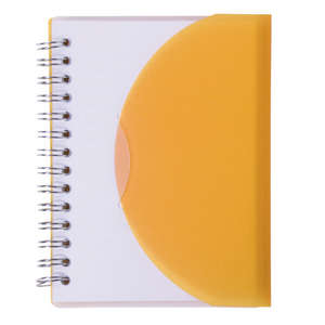 Medium Spiral Curve Notebook Orange, Translucent