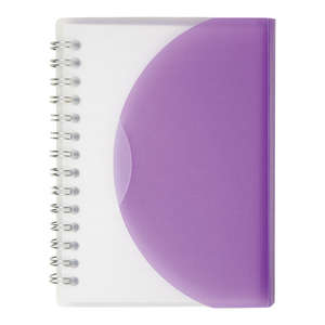Medium Spiral Curve Notebook Purple, Translucent