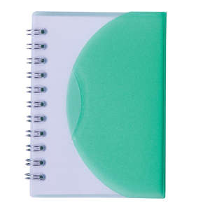 Small Spiral Curve Notebook Green, Translucent