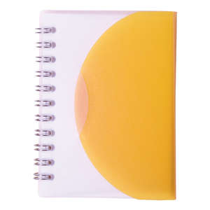 Small Spiral Curve Notebook Orange, Translucent