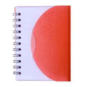 Small Spiral Curve Notebook Red, Translucent