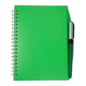 Spiral Notebook with Pen Green, Translucent