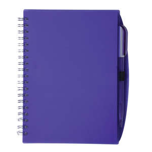 Spiral Notebook with Pen Purple, Translucent