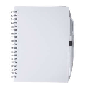 Spiral Notebook with Pen Frosted/White