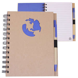 EcoShapes Recycled Die Cut Notebook - Globe