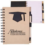Customized Promotional Products - EcoShapes Recycled Die Cut Notebook - Graduation Cap