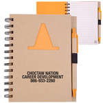 Custom Promotional Products - EcoShapes Recycled Die Cut Notebook - Construction Cone