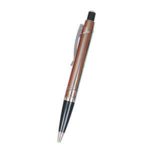 Metallic Ballpoint Click Pen with Black Grip Silver