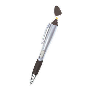 2-in-1 Pen Highlighter Silver/Black
