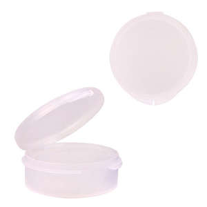 Single Compartment Plastic Pill Case White
