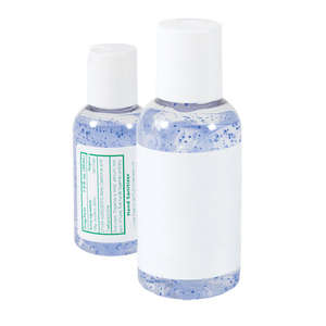 Gel Hand Sanitizer with Blue Beads in Round Bottle - 2 oz.