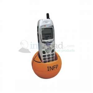 Custom Promotional Basketball Cell Phone Holder Stress Ball