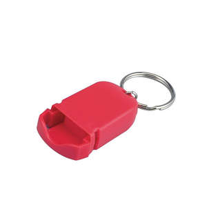 Mini Pill Holder Key Chain Red