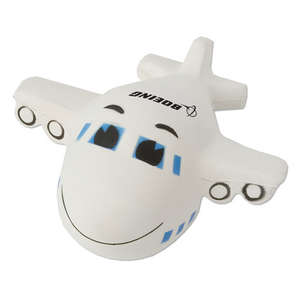 Custom Promotional Smiley Airplane Stress Reliever