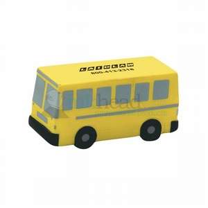 Custom Promotional Flat Front School Bus Stress Ball