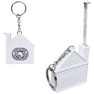 Custom Promotional 3 Ft. House Tape Measure Key Chain