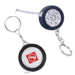 Custom Promotional 3 Ft. Tire Tape Measure Key Chain