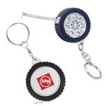 Customized Unique Keychains - 3 Ft. Tire Tape Measure Key Chain