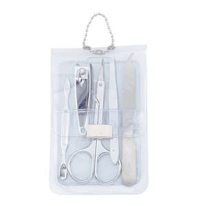Translucent 5-Piece Manicure Pouch Clear
