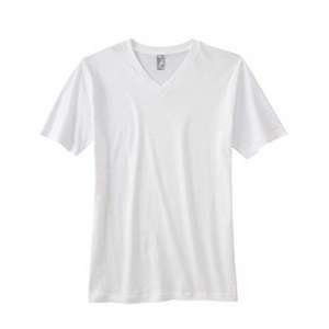 Canvas Unisex 4.2 oz V-Neck Jersey T-Shirt - Dark/All White