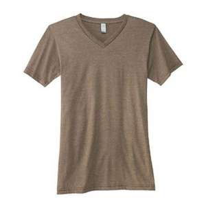 Canvas Unisex 4.2 oz V-Neck Jersey T-Shirt - Dark/All Brown, Heathered