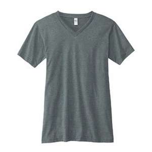 Canvas Unisex 4.2 oz V-Neck Jersey T-Shirt - Dark/All Gray, Deep Heathered