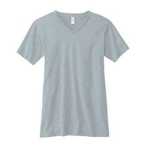 Canvas Unisex 4.2 oz V-Neck Jersey T-Shirt - Dark/All Gray, Heathered Athletic
