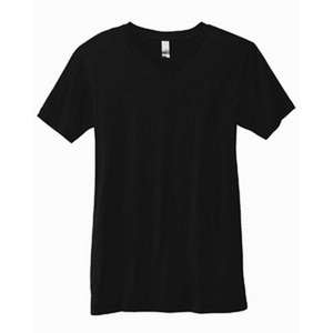 Canvas Unisex 4.2 oz V-Neck Jersey T-Shirt - Dark/All Black
